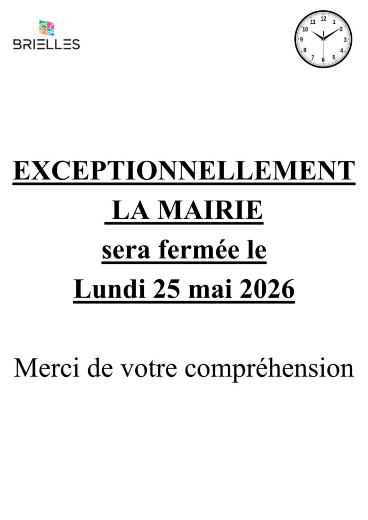 ouverture mairie 25.05.26